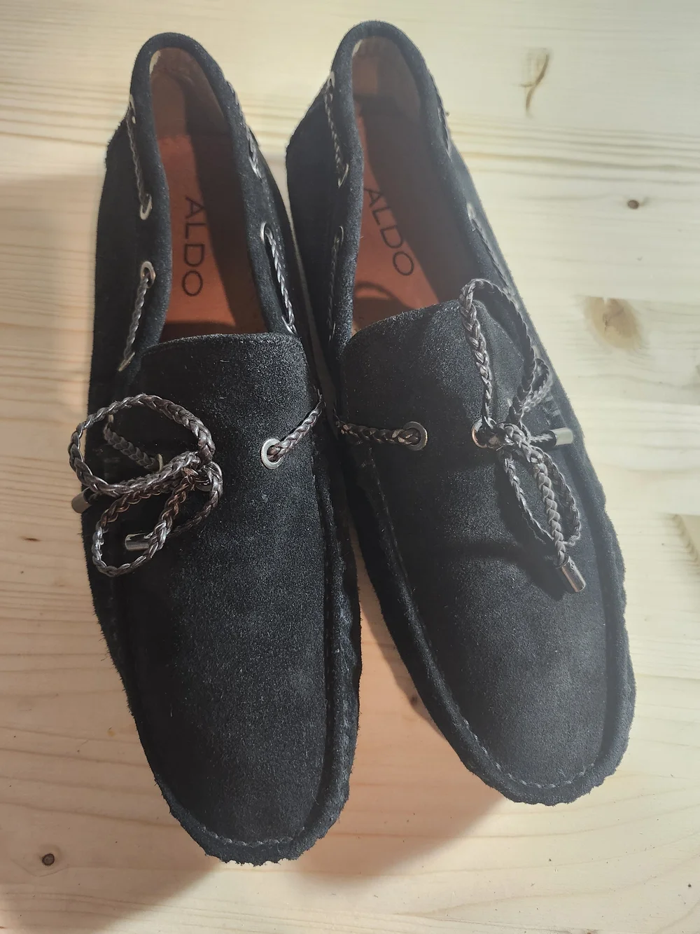 ALDO  Black Slip-On Driving Loafers Men's 9.5